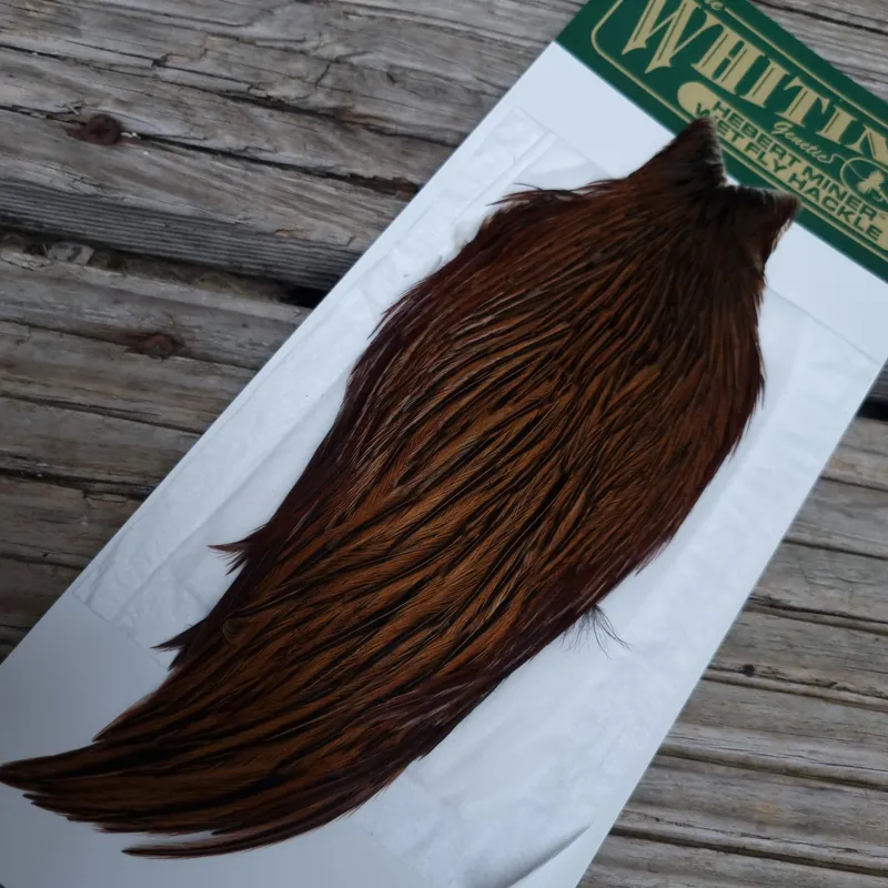 Whiting Hebert Miner Hen Cape in Greenwell's Unique Variant D-2